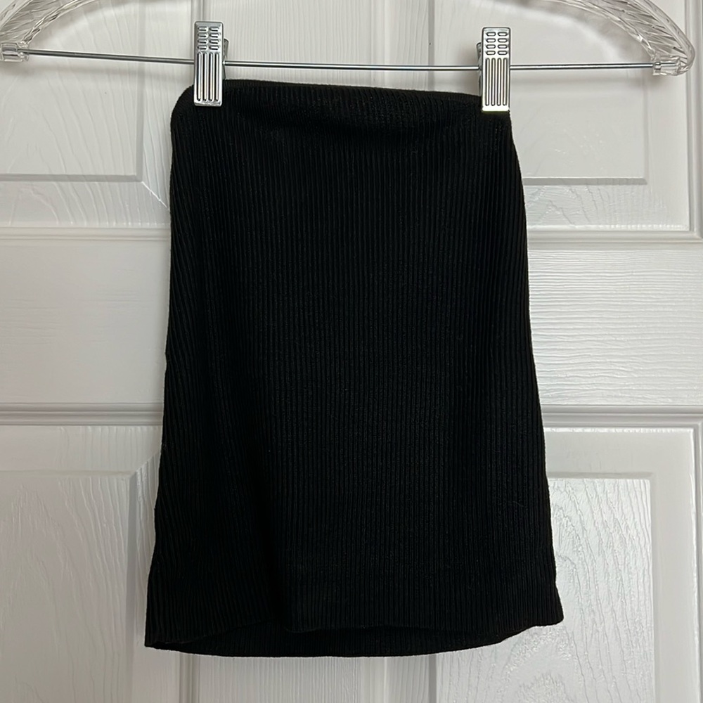 Pretty Lavish Reese Black Knit Bandeau Top XS